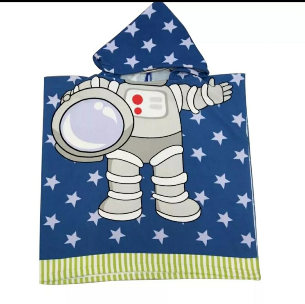 Kids Space Towel With Hood Swim Wrap
